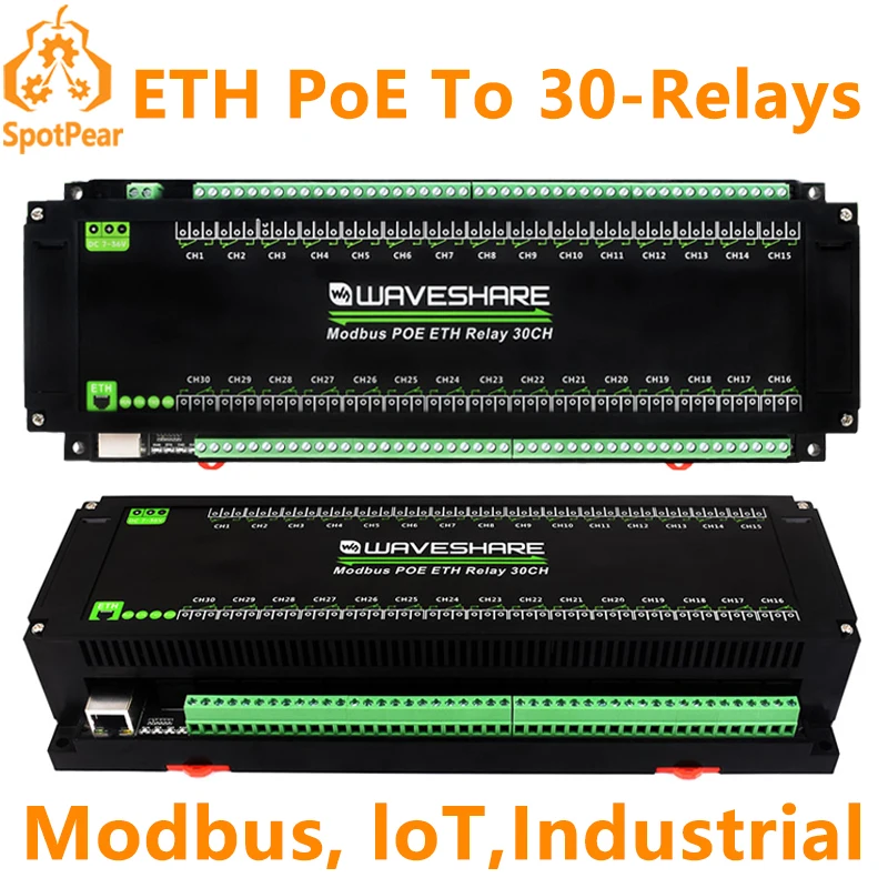 Przemysłowy Modbus POE ETH RJ45 do przekaźnika 30CH RTU/Modbus TCP-Ethernet dla IOT