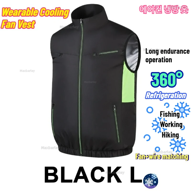 

Summer Cool Fan Vest Men Air Conditioning Refrigeration Clothes Fishing Heatstroke Workwear Electric Cooling Sleeveless Jacket