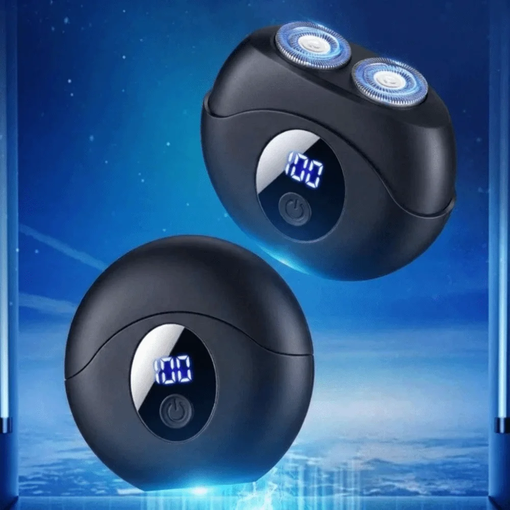 Minimalist Mini Electric Shaver Flying Saucer Shape Magnetic Men Shaver Rounded Body Washable