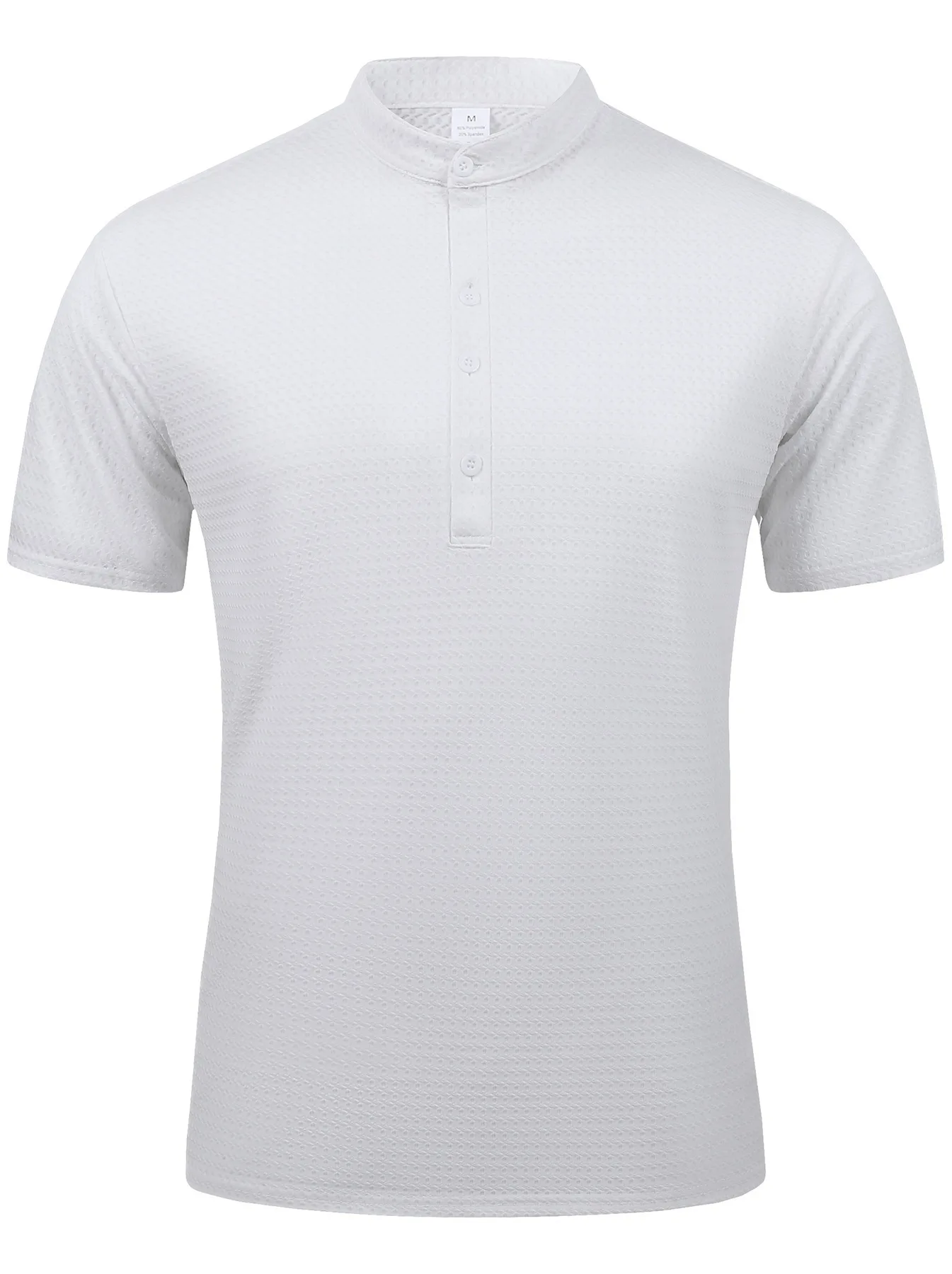 

Summer new style men's fashionable trendy breathable quick-drying fitted stand-up collar casual sports short-sleeved T-shirt