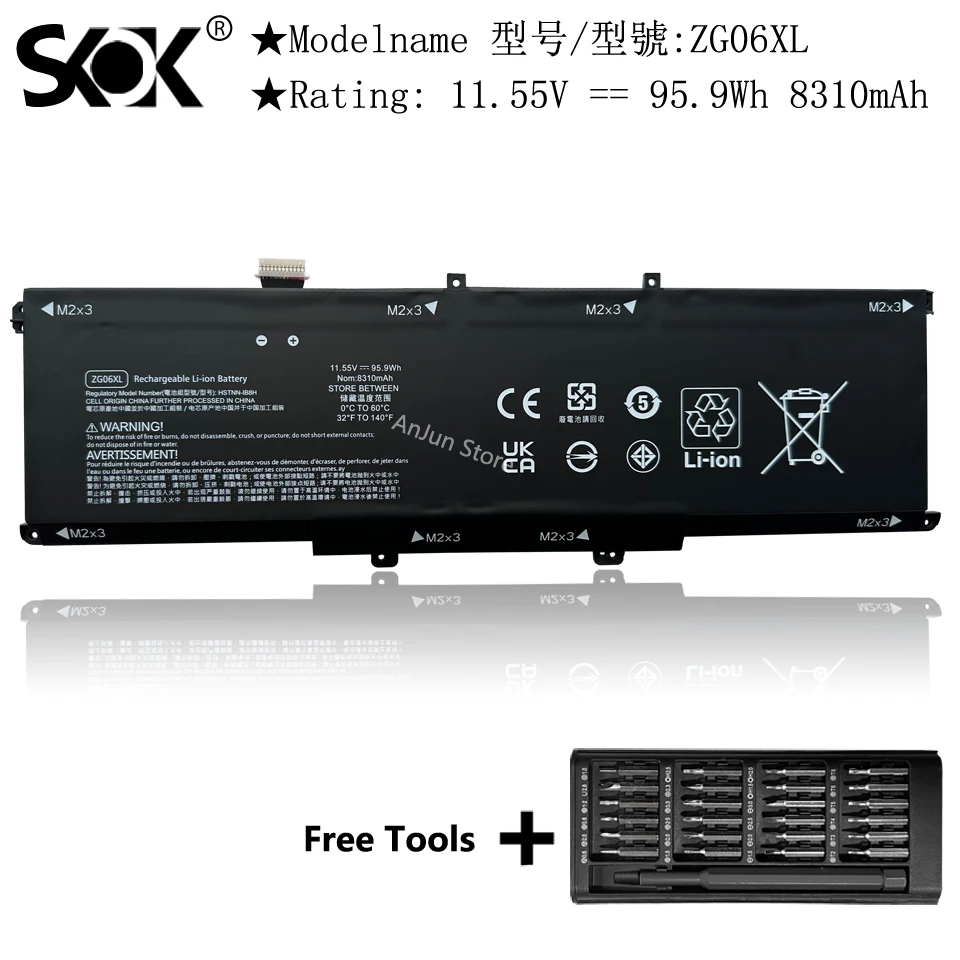 ZG06XL Laptop Battery Replacement for HP Elitebook 1050 G1 ZBook Studio G5 X360 G5 Series HSTNN-1B8H IB8H HSN-Q11C L07351-1C1