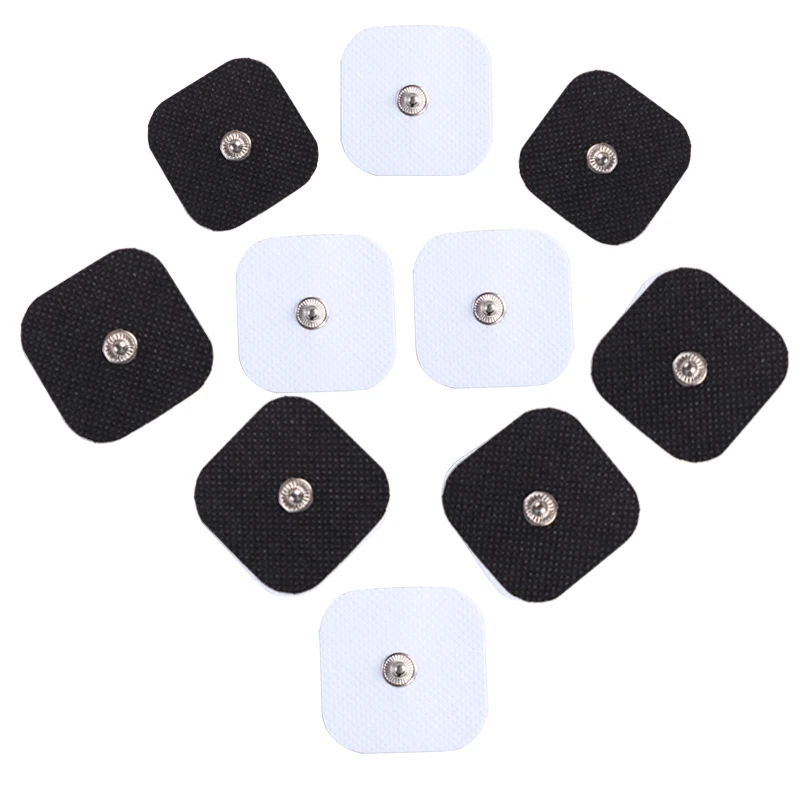 4x4cm Snap On Non-woven Electrode Pads 10/20/50Pcs Replacement TENS Pads for Digital Acupuncture Slimming Massager Therapy Machi