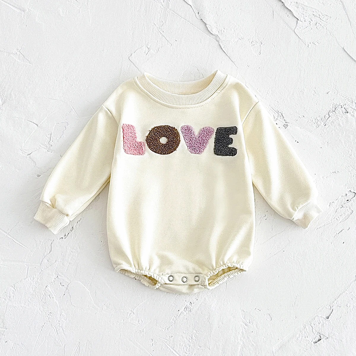 Baby Girl Clothes Infant Bubble Romper Cute LOVE Letter Embroidery Soft Cotton Jumpsuit Autumn Newborn Baby Boy Clothes Bodysuit