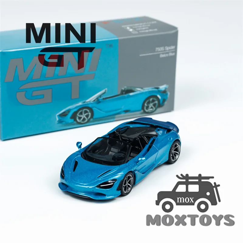 MINI GT 1:64 750S Spider Belize Blue LHD Diecast Model Car