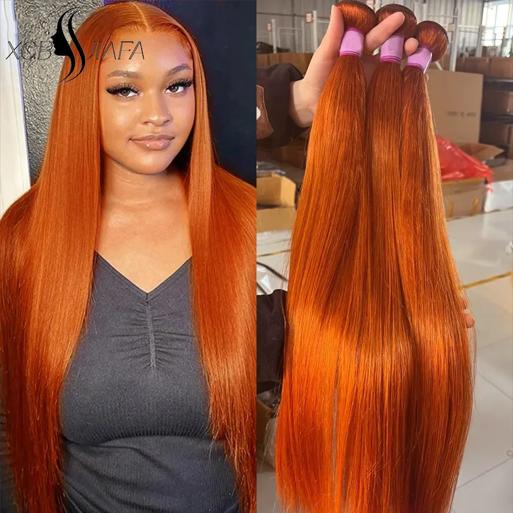 350--fasci-di-capelli-umani-color-zenzero-arancione-1-3-4-pezzi-fasci-di-tessuto-brasiliano-per-capelli-umani-diritti-dell'osso-capelli-umani-remy