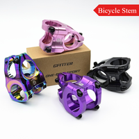 1 pc Aluminum Alloy Bicycle Handlebar Stem for Mountain&DH-MTB&Off-Road Bike, Front Fork Stem, Suitable for Size 31.8*28.6*35mm