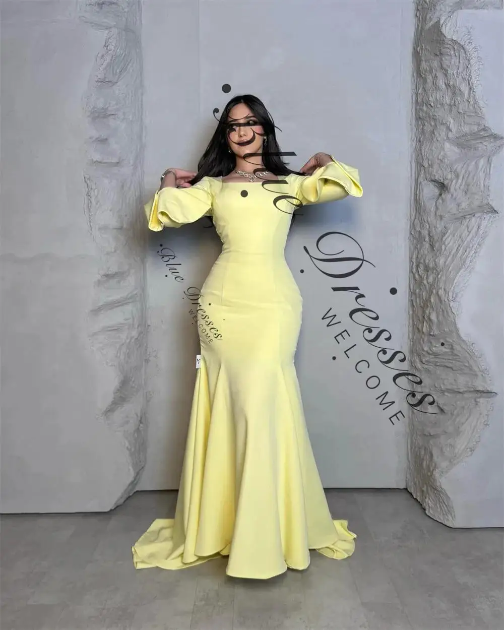 customized Pleat Strapless Mermaid Formal Prom Gown Long Sleeve Classic Simple Prom Gown Customized Woman Long Party Dress New