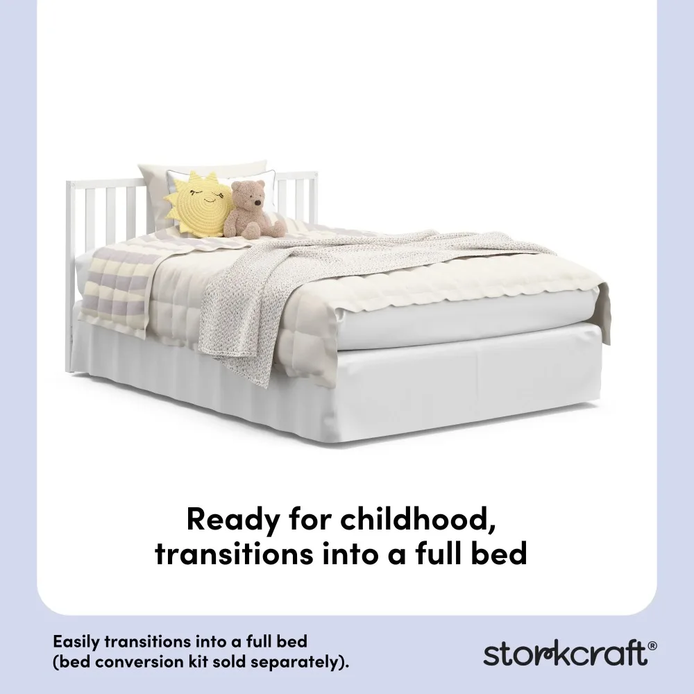 4-in-1 Convertible Baby Crib, Transitional crib