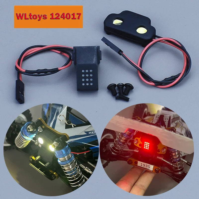 

For 1/12 Wltoys 124017 High-Speed Racing RC Car Front & Rear LED Lights Headlight Taillight
