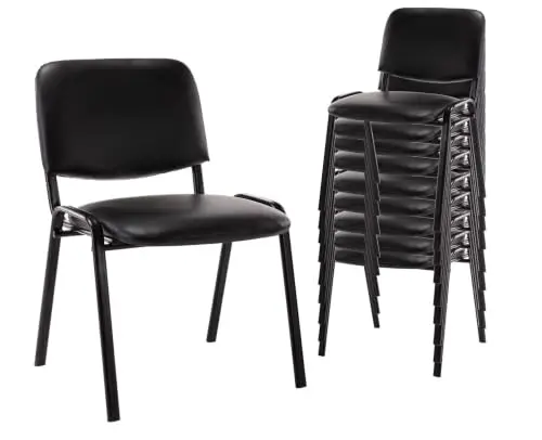 Waiting Room Chairs Set of 10 Stackable Conference Room Chairs Reception Guest Chair for