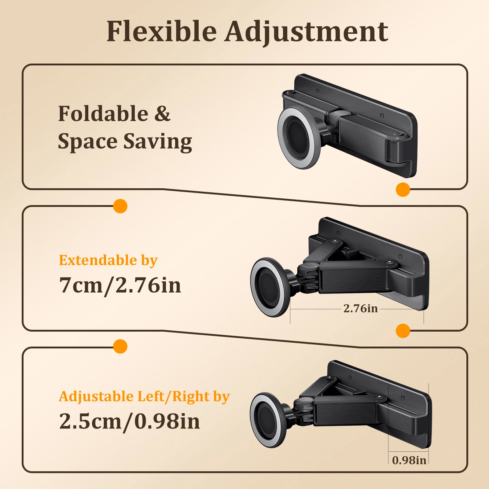 Eary Universal Magnetic Tablet Wall Mount Holder for iPad for Kitchen Cabinet Office Home Use for iPad Pro/Air/Mini 360°Rotating