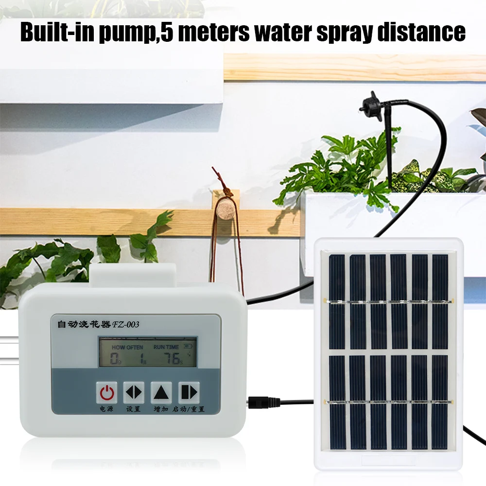 Pompe à eau automatique avec minuterie, système d'irrigation, dispositif d'arrosage à énergie solaire, goutteur de jardin, arrosage goutte-à-goutte en pot intelligent