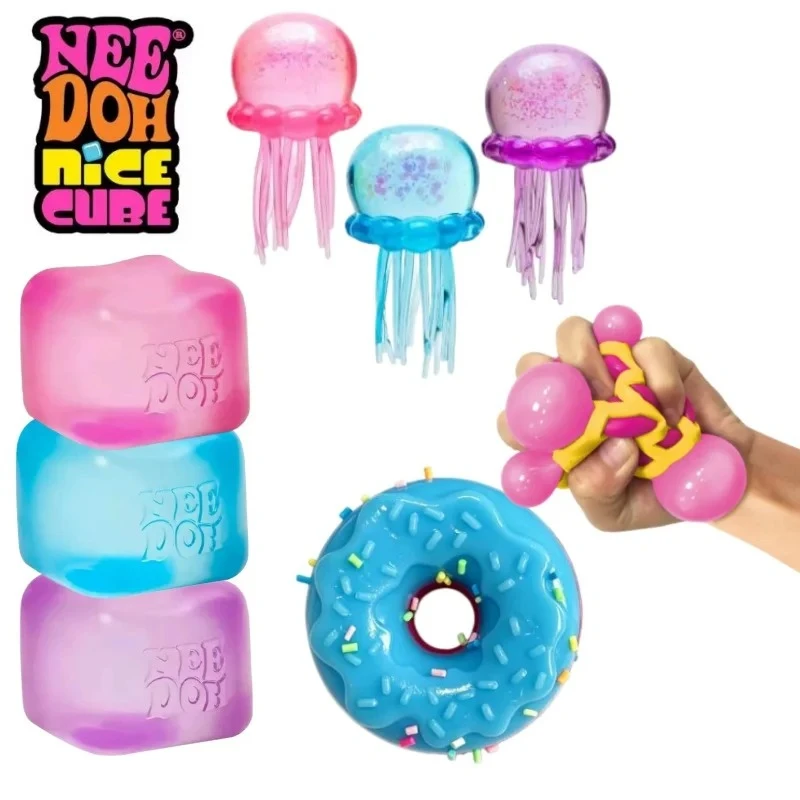New Pinch Candy Jellyfish Flow Pattern Cube Slow Rebound Stress Relief Maltose Pinch Stress Relief Toy Children's Gift1354