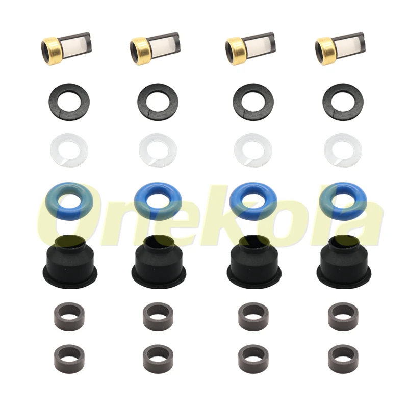 Fuel Injector Service Repair Kit Filters Orings Seals Grommets for 12633784 For Chevrolet Equinox GMC Terrain Buick Regal 2.4L