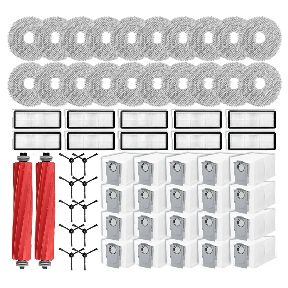 

Эффективный для Roborock Qrevo Pro/Qrevo Maxv/Qrevo S/Qrevo Plus Запчасти Аксессуары Основная боковая щетка Фильтр Мешок для пыли Швабра