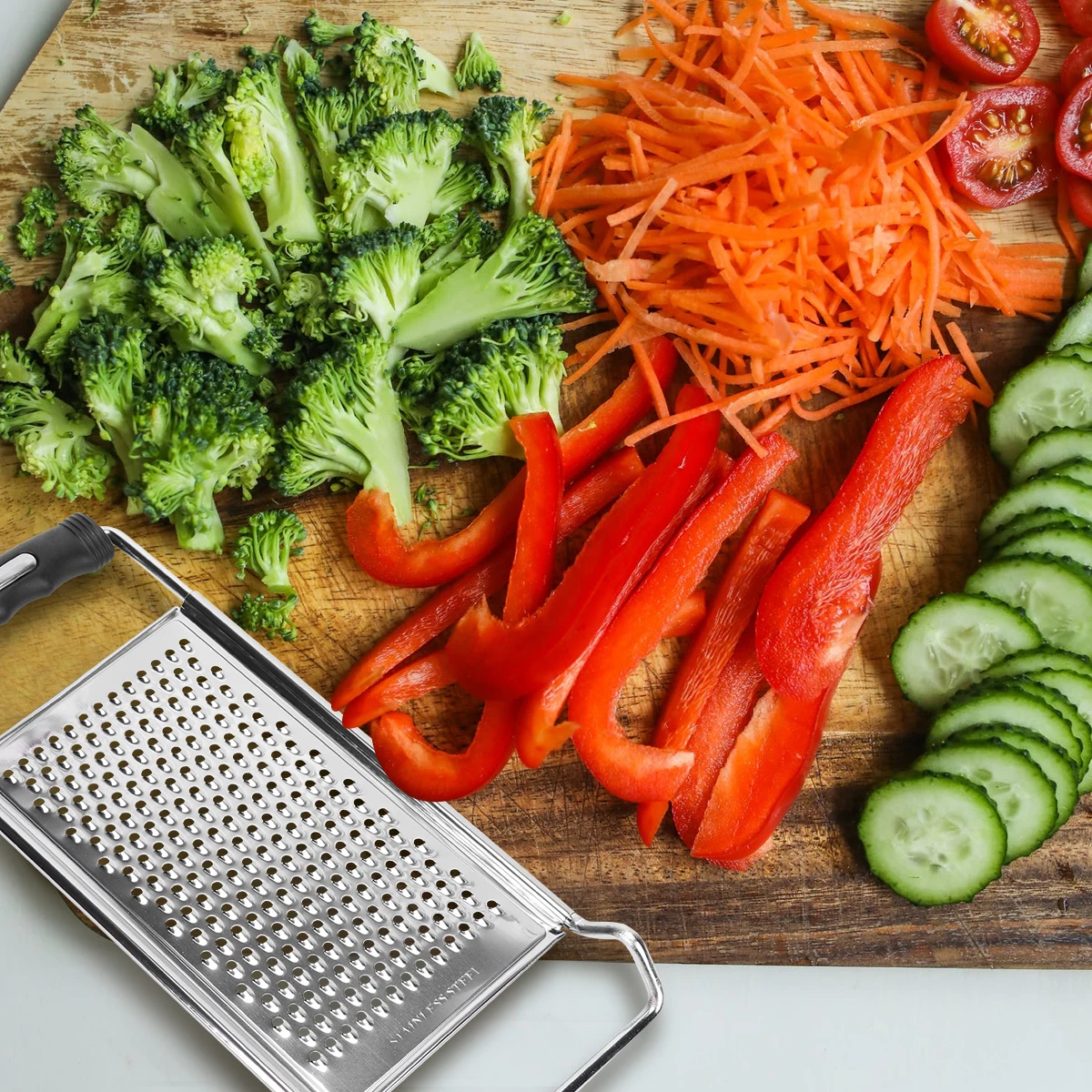 

2 Pcs Stainless Steel Grater Vegetable Slicer Cheese Shredder Kitchen Tool Veggie Fruit Hard Cheese Chocolate