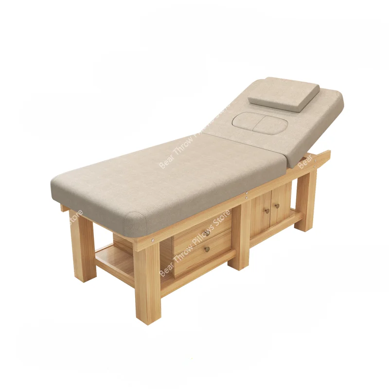 Massage Folding Bed Beauty Mattresses Couch Wooden Tattoo Lash Salon  Full Body Cama Dobravel  Furniture LJ50MB