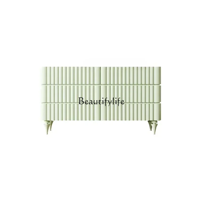 

LDminimalist cream style storage cabinet,modern bedroom decorativeItalian high-value secret cabinet