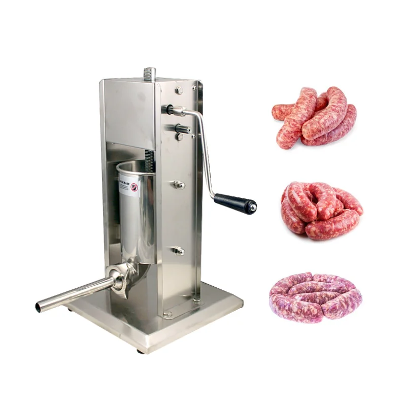 Manual Sausage Stuffer Maker 7L/15L Stainless Steel for Home Kitchen Restaurant Commercial Sausage Filler Filling Machine