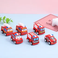 3 Pcs Children Simulation Fire Truck Toys Creative Mini Pull Back Car Fire Truck Desktop Ornaments Model Kids Boys Birthday Gift