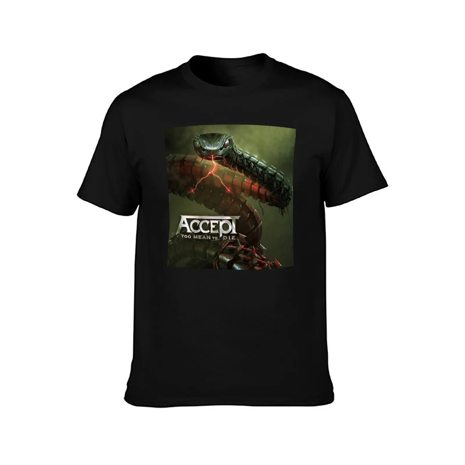 accept band T-Shirt Simple Solid Color Crew Neck Tee T-Shirt