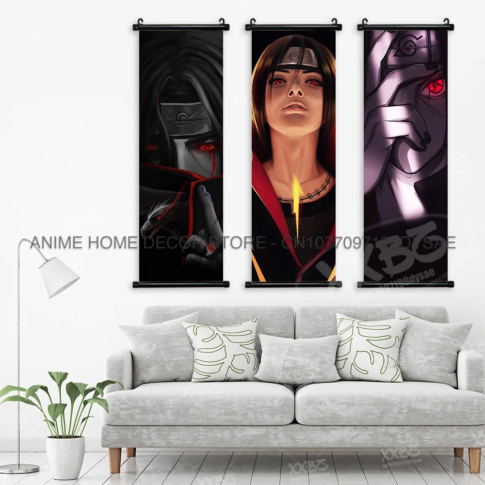 Naruto-Poster, Uchiha Itachi, dekorative Gemälde, Anime-Wandkunst, Cartoon-Schriftrollen, Bild, Hatake Kakashii, Heimdekoration, Tapete – Detail 3