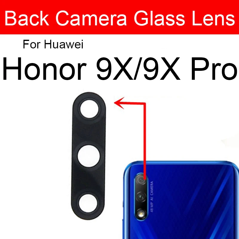 Front Rear Camera Glass Lens For Huawei Honor 9X 9X Pro Back+Front Camera Glass Lens with Sticker Parts For Honor 9x 9x pro