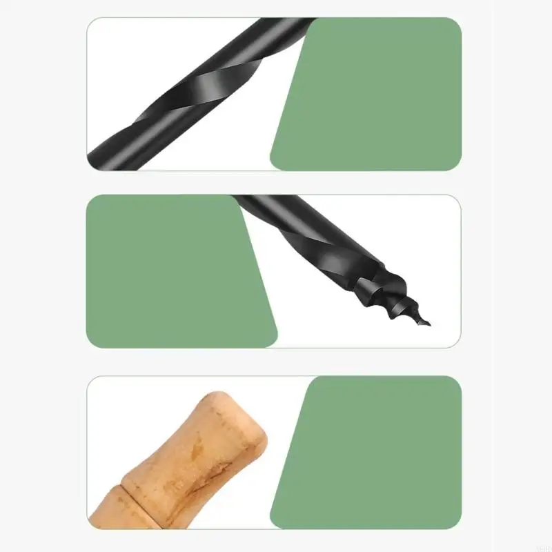 Công cụ mở hình lỗ hình chữ T6HD Tay cầm bằng gỗ khoan lỗ khoan bit bit tự làm dụng cụ khắc đồ gỗ hướng dẫn sử dụng lỗ thủ công