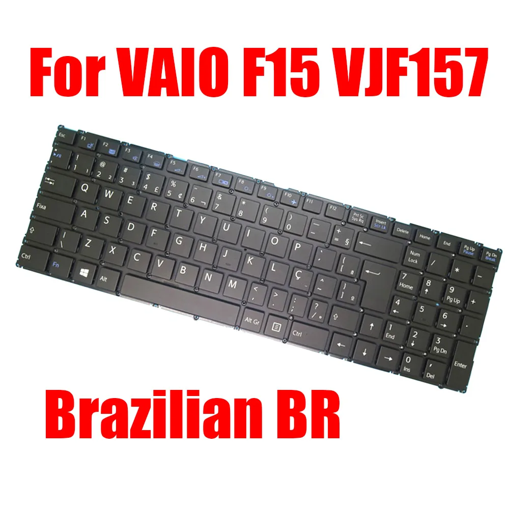 

Brazilian BR Laptop Keyboard For VAIO F15 VJF157F11X Black With Backlit