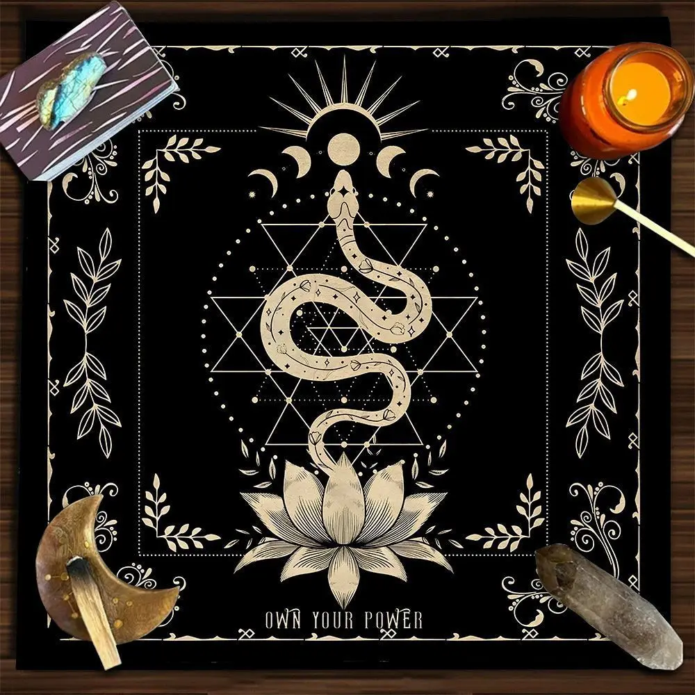 Magic Circle Flocked Square Tablecloth, Student Dorm, Bedroom Rental Photo Backdrop, Card Game Tablecloth.