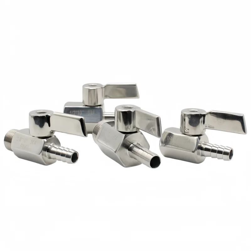 SS304 MINI Ball Valve With Hose Connection,1/8\