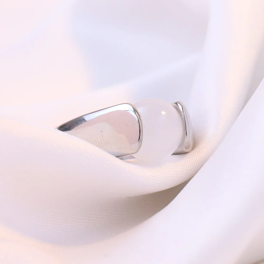 New 10mm Black and White Cat Eye Stone Ring 18K Gold Retro Set Stainless Steel Rings for Women Men Exquisite Jewelry Gift