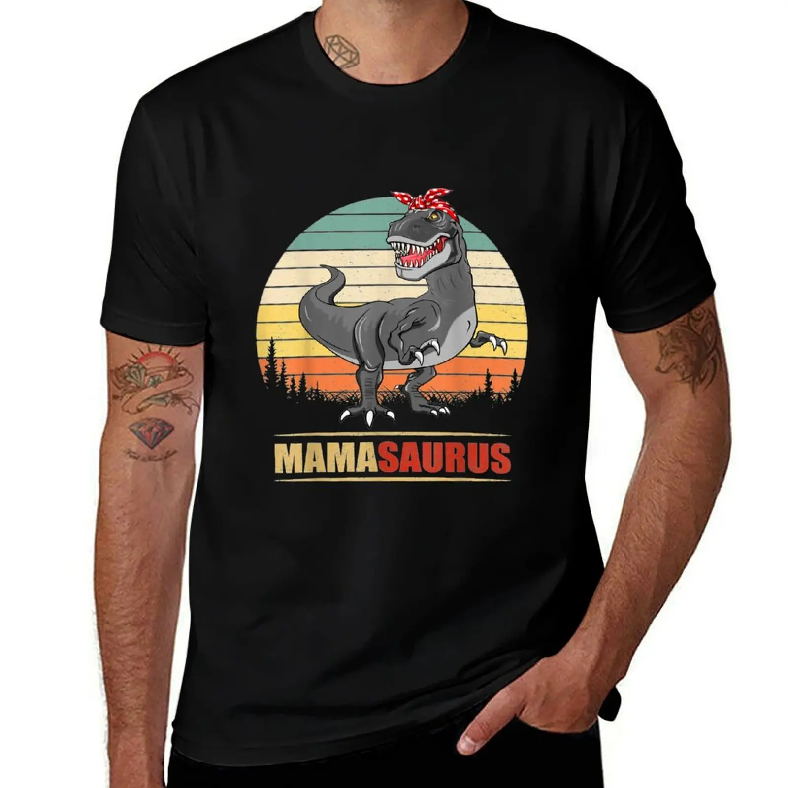 Футболка Mamasaurus Dinosaur Saurus Matching T-Shirt, базовая легкая футболка с короткими рукавами