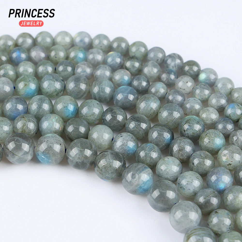 Natural Madagascar Labradorite 4 6 8 10 12mm Loose Beads for Jewelry Making Bracelet Wholesale Stone Beads DIY Accessories