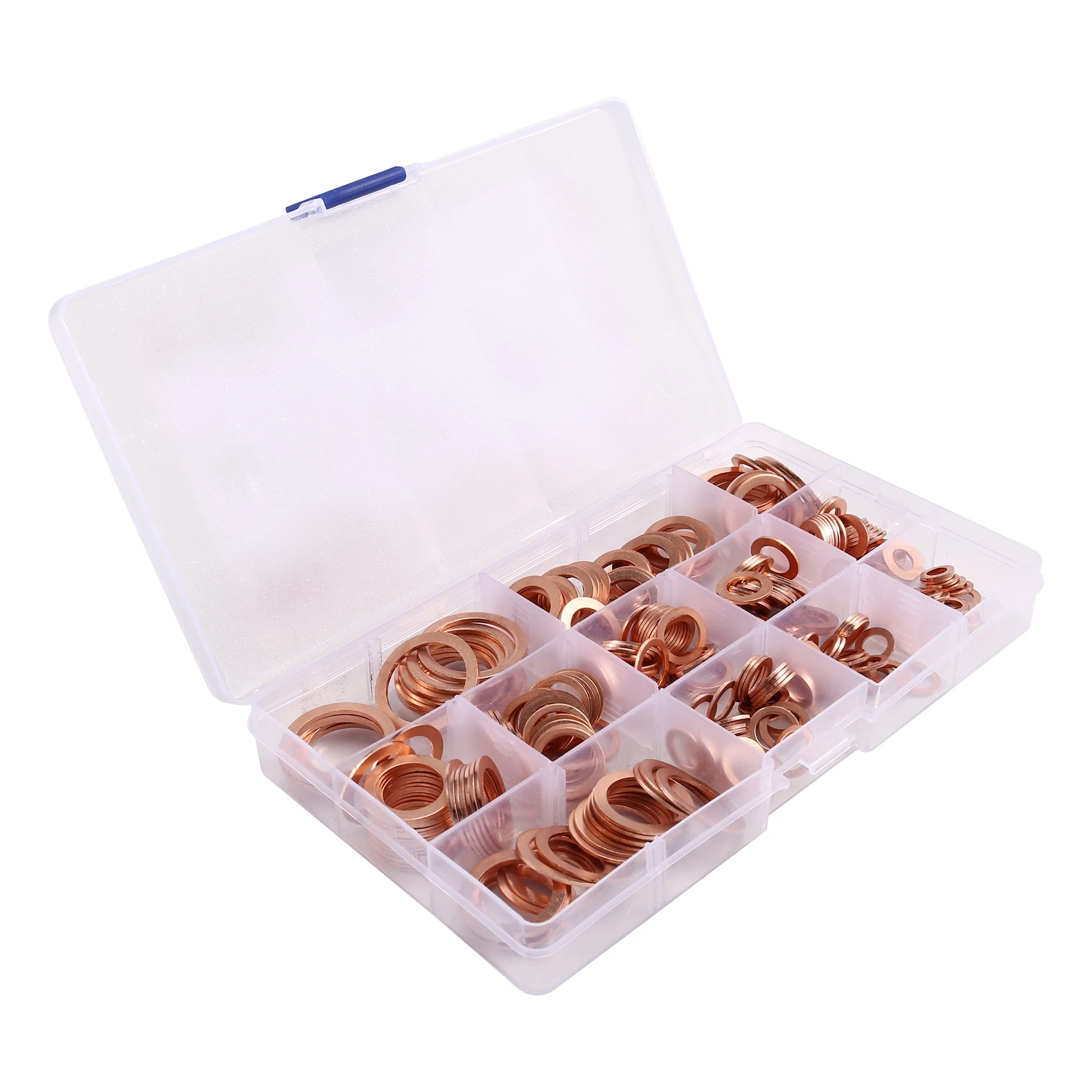 A98E-Rondella per guarnizione solida Rondella piatta in metallo Combinazione di rondelle in rame Combinazione di accessori hardware Kit Guarnizione di tenuta in rame