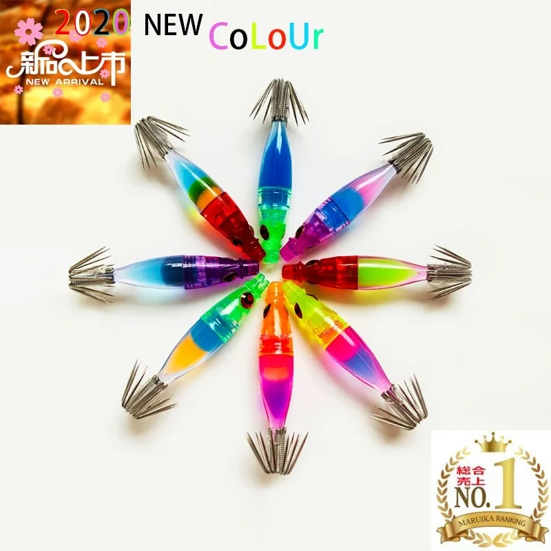 Japan Jk 4cm 4.5cm 2g UV Night Glow Blow Tube Hook Millet Squid Rocket Artifact Sea Fishing Bait