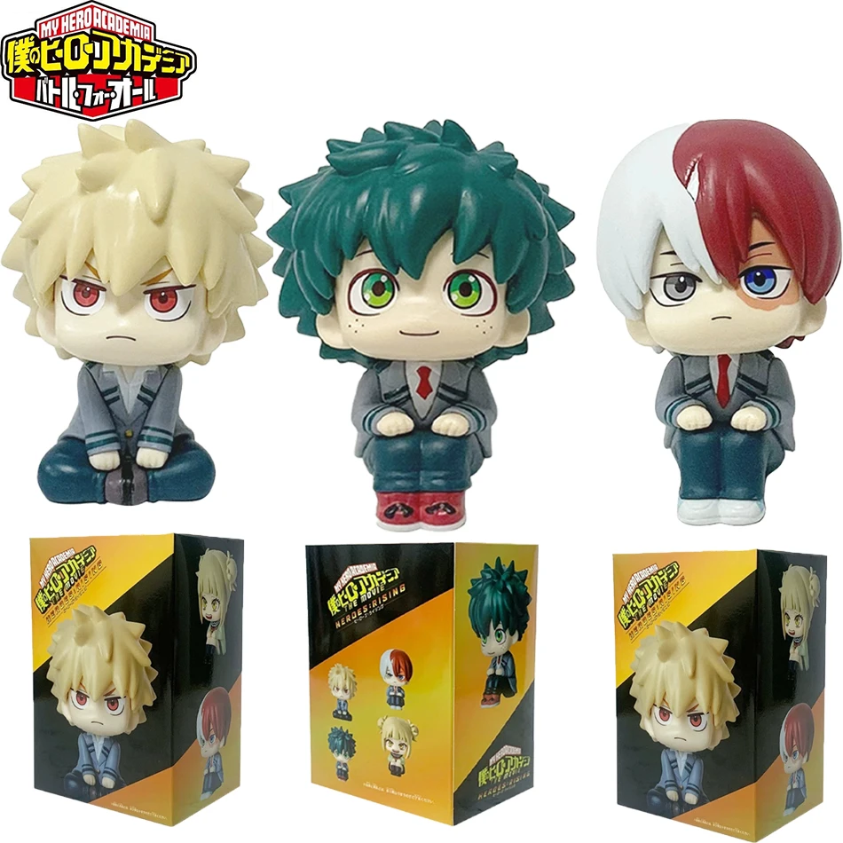 My Hero Academia Cute Ver. Midoriya All Might Bakugou Shoto Ochaco PVC Action Figure Boku no Hero هدية دمية نموذج 8-10 سنتيمتر