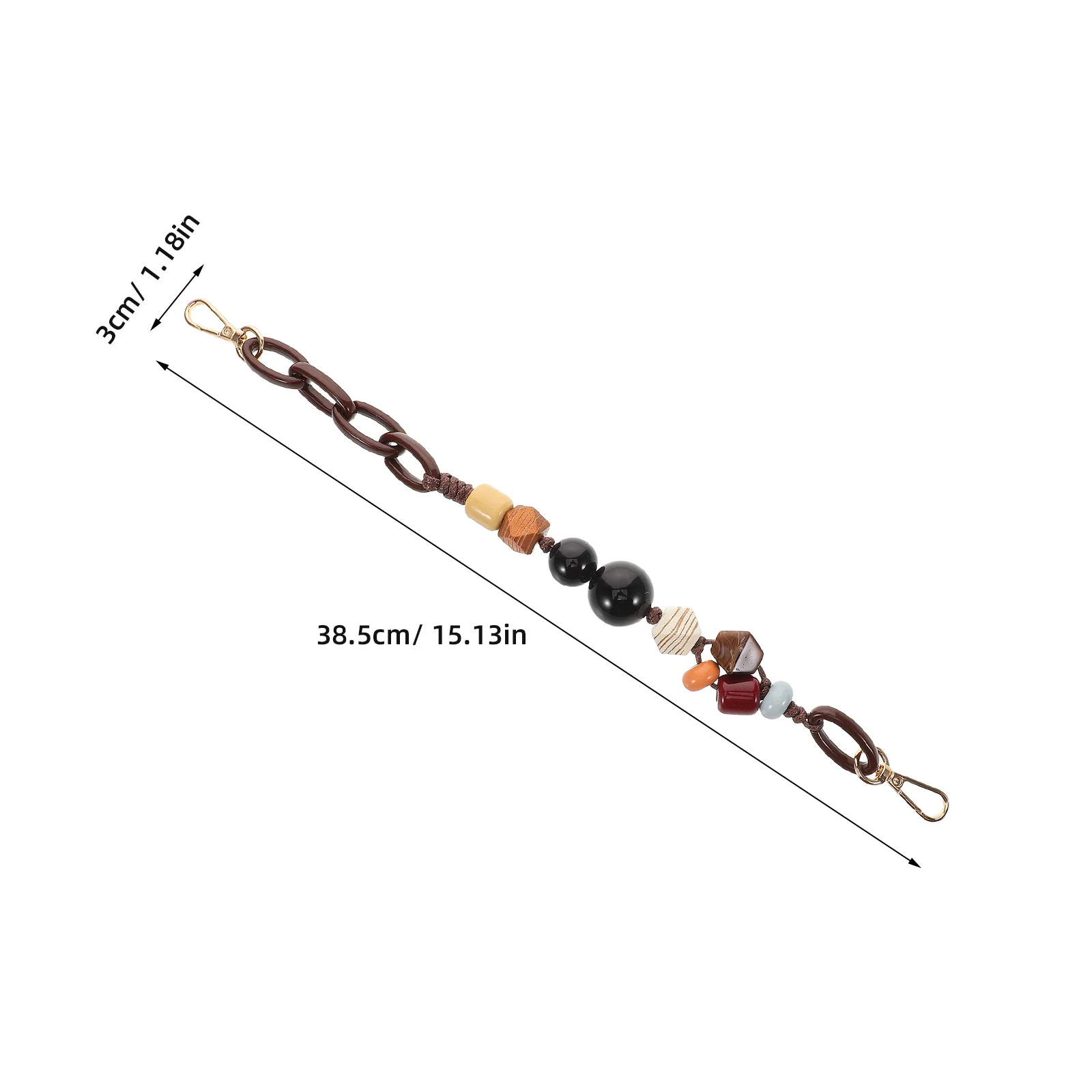 

Acrylic Beaded Chain Bag Strap Accessories Replacement Stylish Phone Chain Crossbody Shoulder Strap Lightweight Durable Mobile