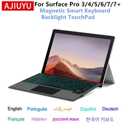 Backlight Keyboard For Microsoft Surface Pro 3 4 5 6 7 7+ Tablet Wireless Magnetic keyboard For surface Pro 7/6/5/4/3/7Plus Case