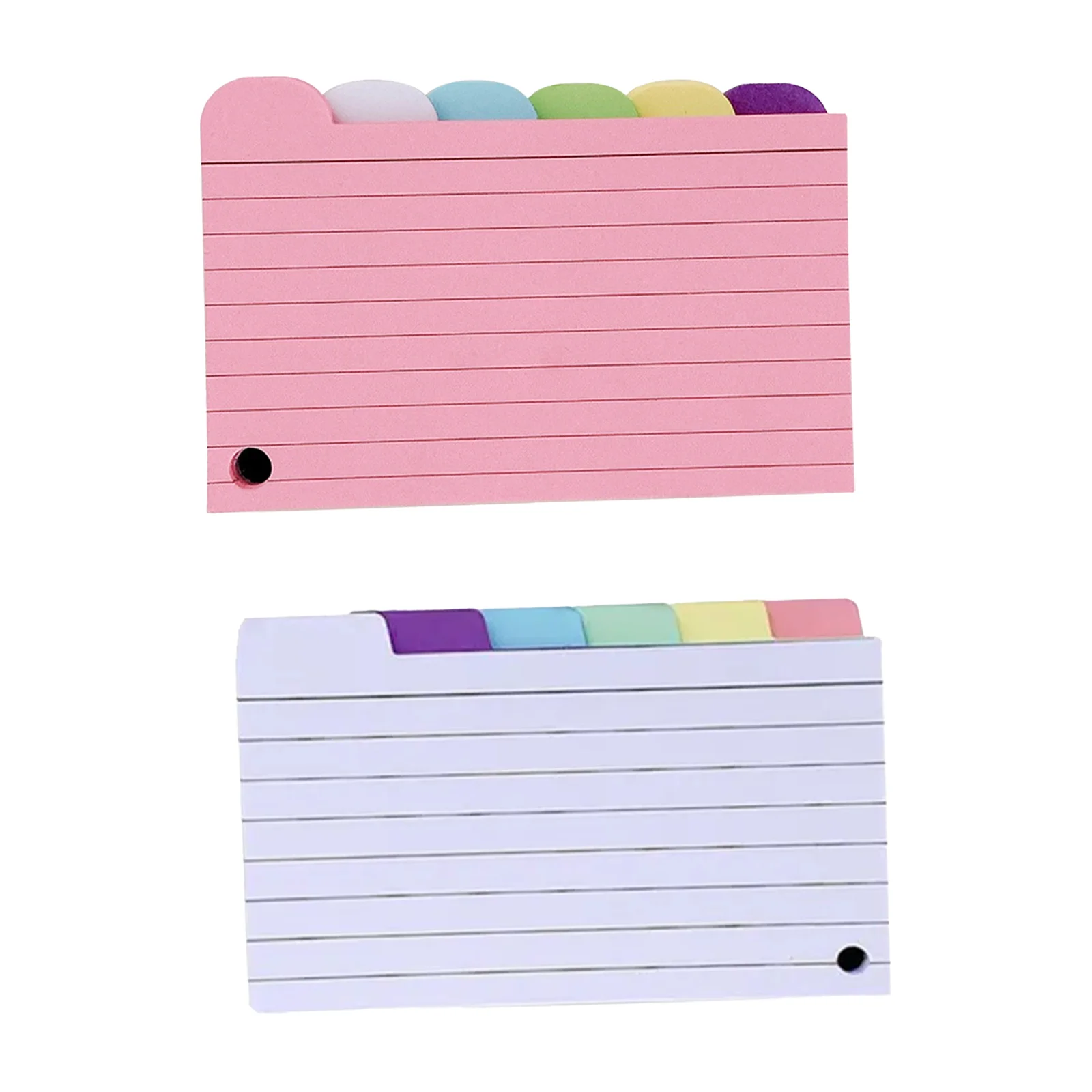 150Pcs Ruled Notecards 3x5 Index Card Dividers with Tabs Memo Pad Assorted Colors Divider Tabs for Planner Home Journaling