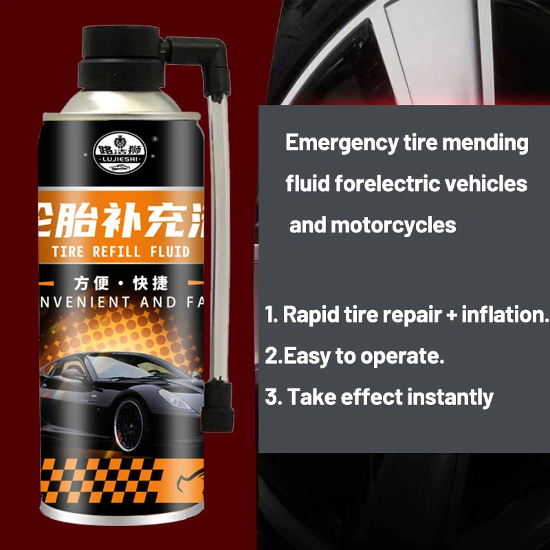 Auto Tire filling fluid Electric vehicle Motorcycle Emergency Tire repair 450ml