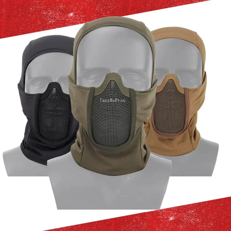 Pasamontañas táctico para caza al aire libre, máscara para la cabeza, Airsoft, Paintball, máscara de cara completa, transpirable, juego de guerra,