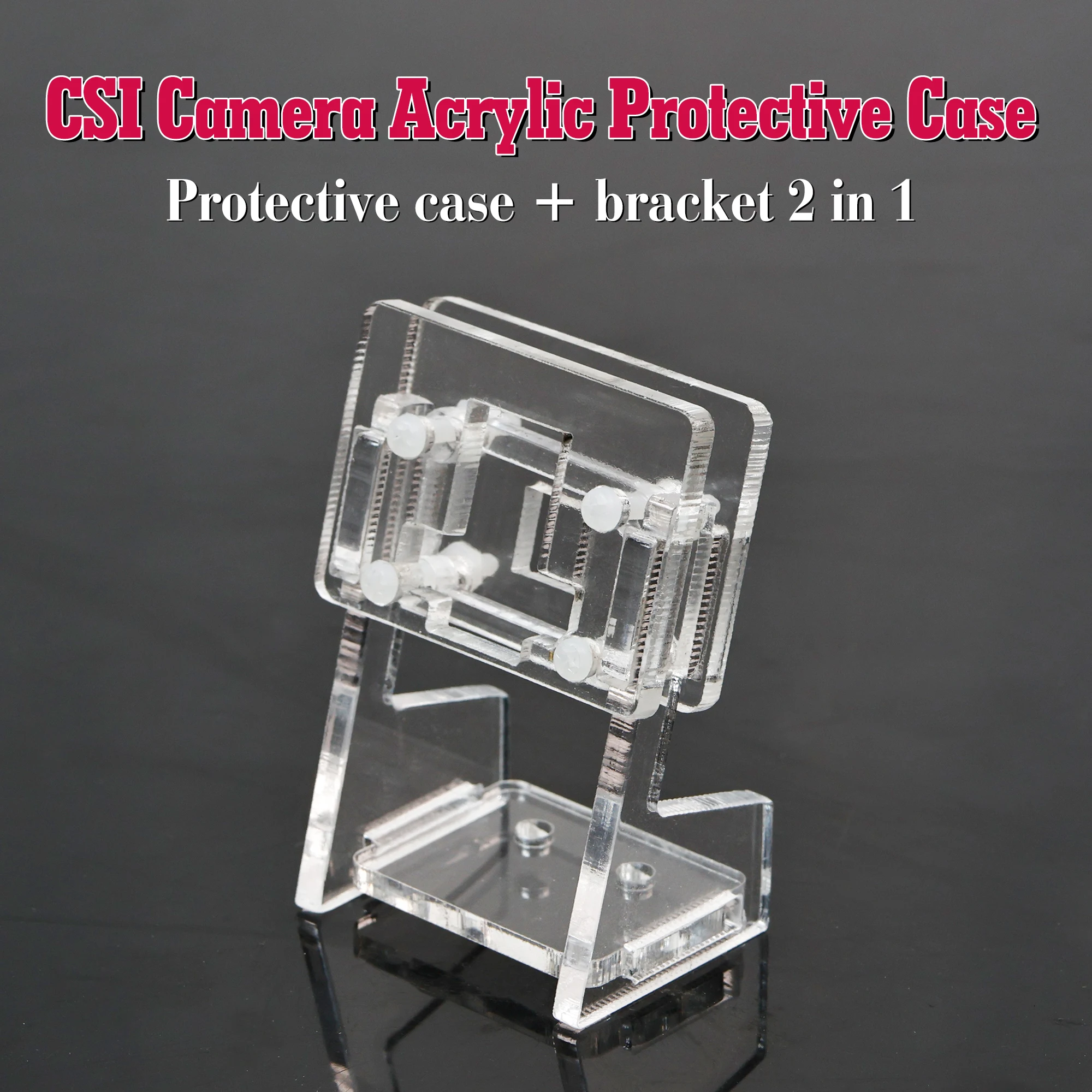 High Quality Acrylic Protective Case for CSI Camera Support Raspberry Pi 5 4B 3B+ Jetson NANO Camera (Not Include Camear Module)