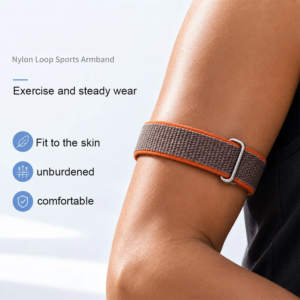 Hochwertiges gewebtes Nylon-Bizeps-Armband, Ersatzband, verstellbares Sport-Armband für Google Fitbit Air Fitness Tracker-Zubehör – Detail 2