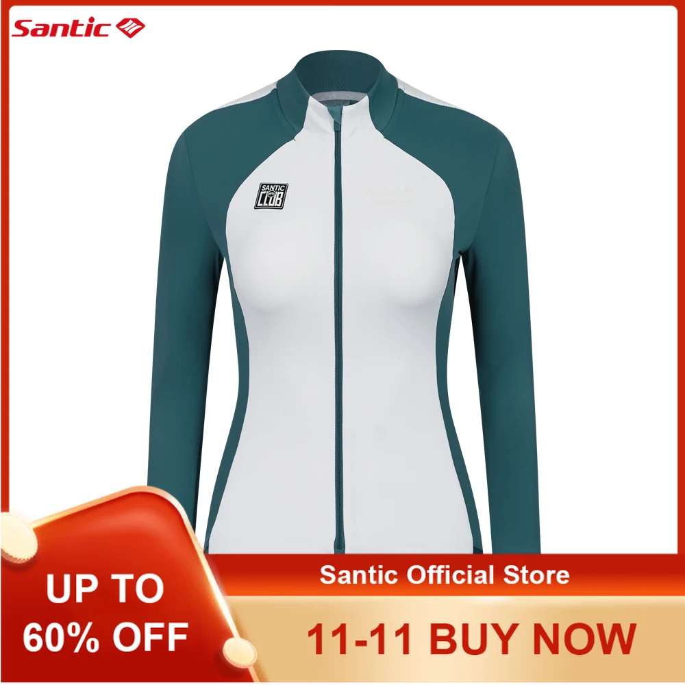 

Santic Women's Thermal Cycling Jacket Long Sleeve Breathable Bike Riding Jersey Road Cycling Clothing L3C01160