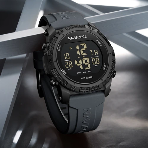 Imagen 2 del producto NAVIFORCE, Reloj con correa de silicona para Hombre, Reloj de pulsera electrónico a la moda para Hombre, relojes deportivos luminosos resistentes al agua, Reloj para Hombre
