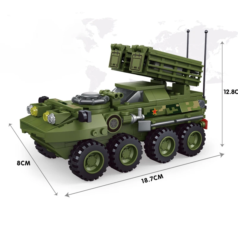 Moc Bausteine Weltkrieg II BTR-82A Rad gepanzertes Fahrzeug Modell Hummer Kinder Montage Spielzeug Geburtstags geschenk