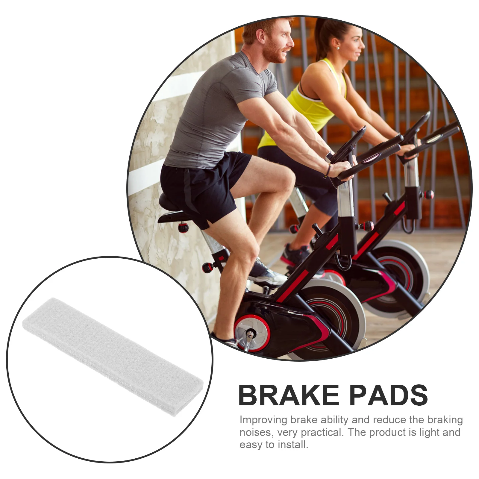 

10Pcs Fitness Bike Brake Pads Felt Material Long-Lasting Brake Blocks for Exercise Bikes Smooth Noise-Reducing Braking