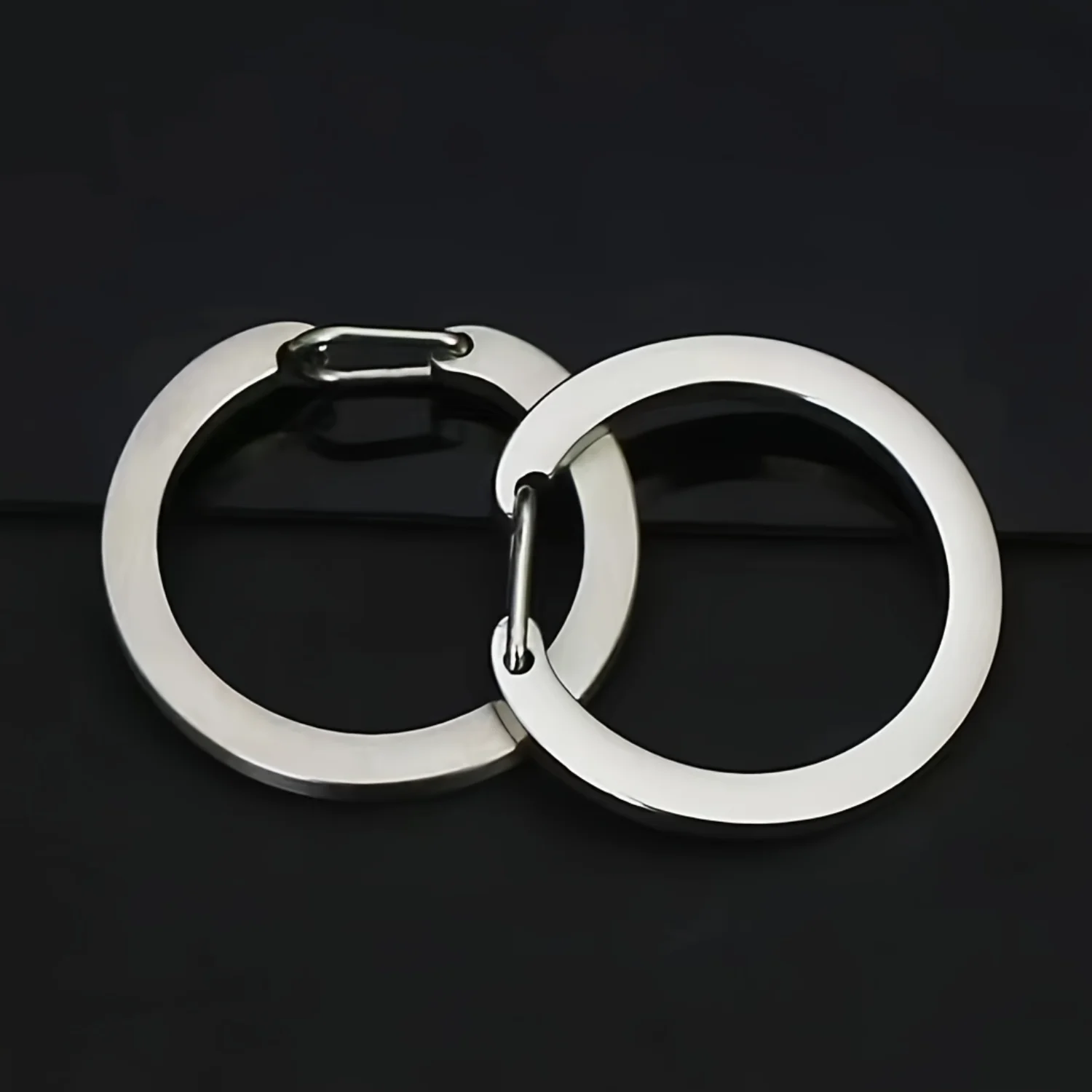 5/10pcs Stainless Steel Round Carabiner Snap Clip Rigger Spring Key Ring Buckle