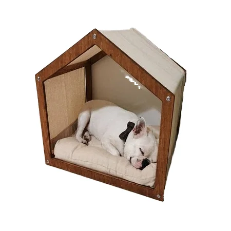 Customized Wooden Dog Kennel with Zipper Closure Solid Garden Decor Pet Carrier Dog House Price